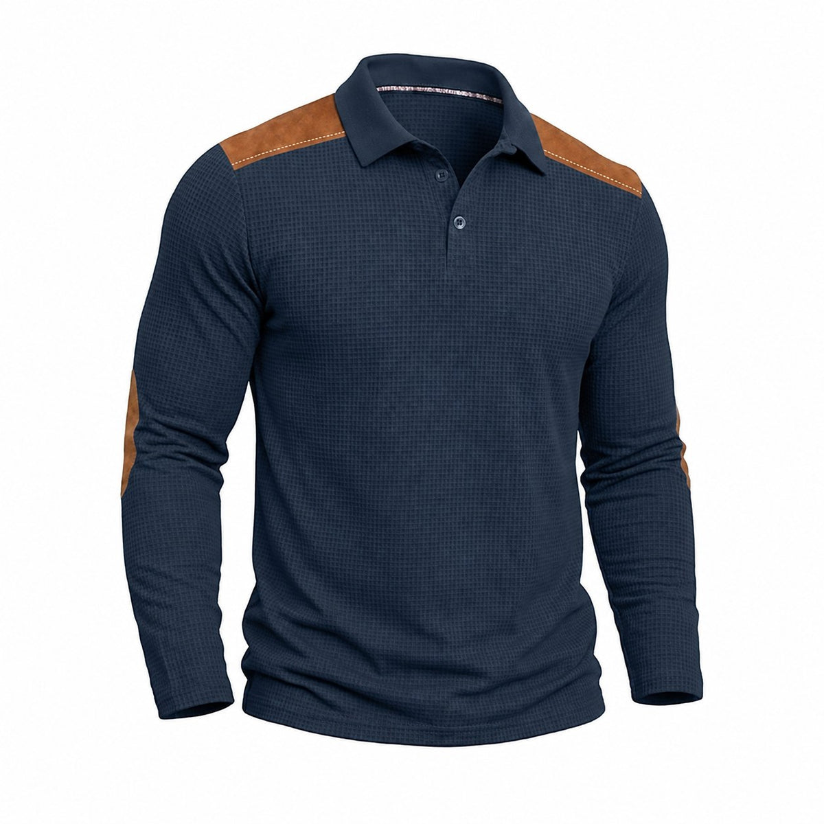 Bennett | Textured Colour Block Polo Shirt Image