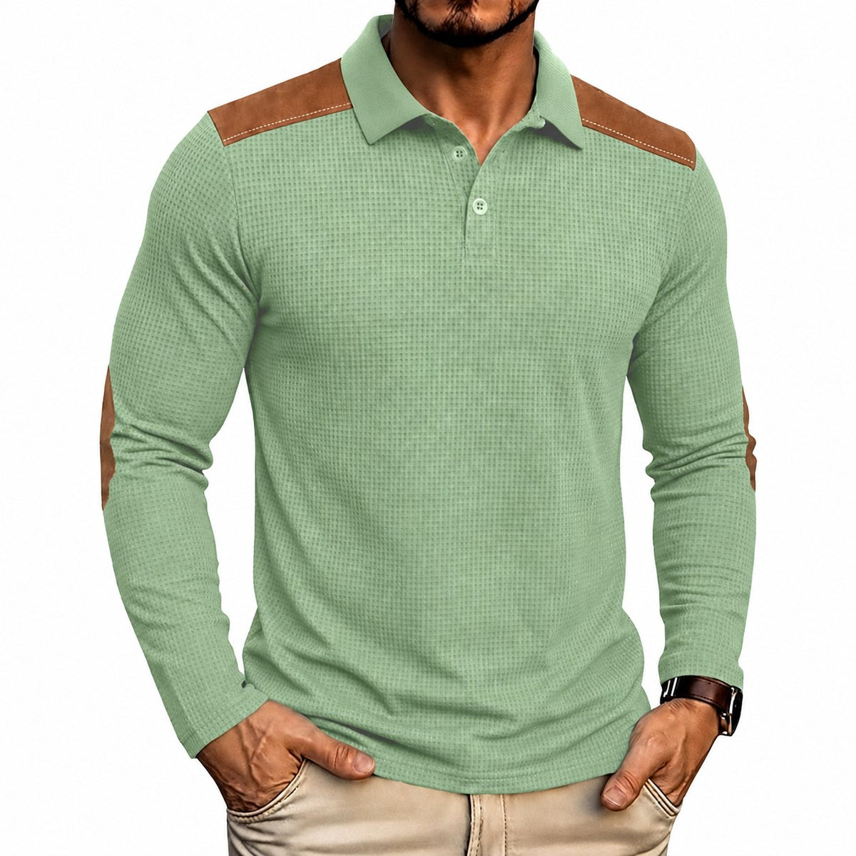 Bennett | Textured Colour Block Polo Shirt