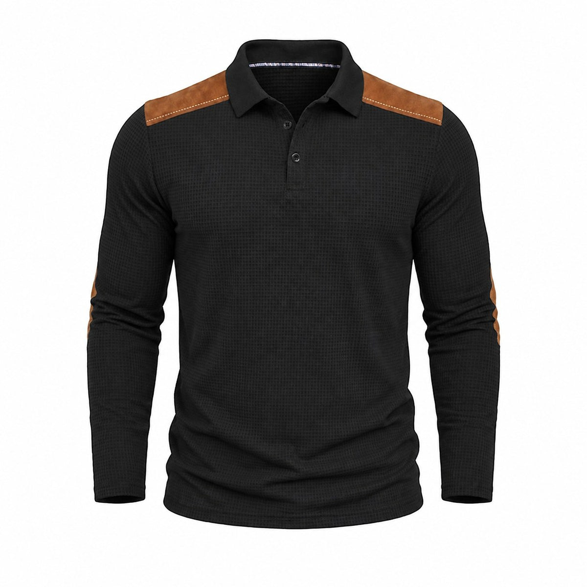 Bennett | Textured Colour Block Polo Shirt