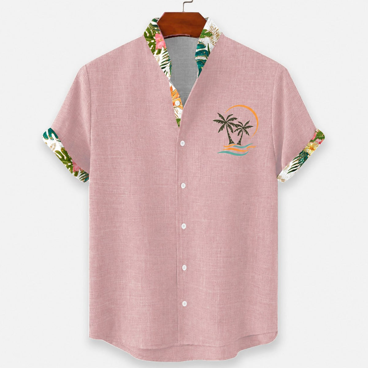 Bennett | Palm Embroidery Short Sleeve Shirt