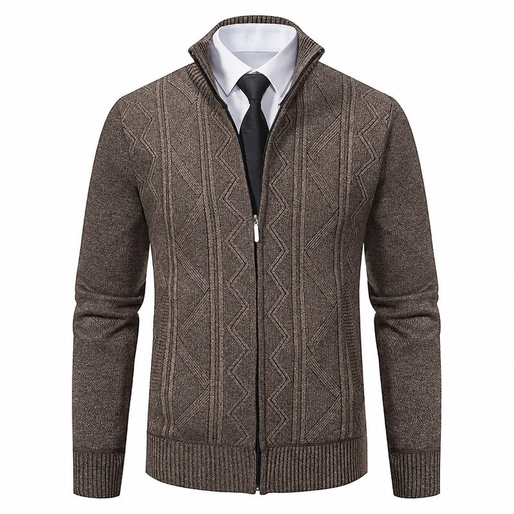 Bernard | Textured Zip-Up Cardigan