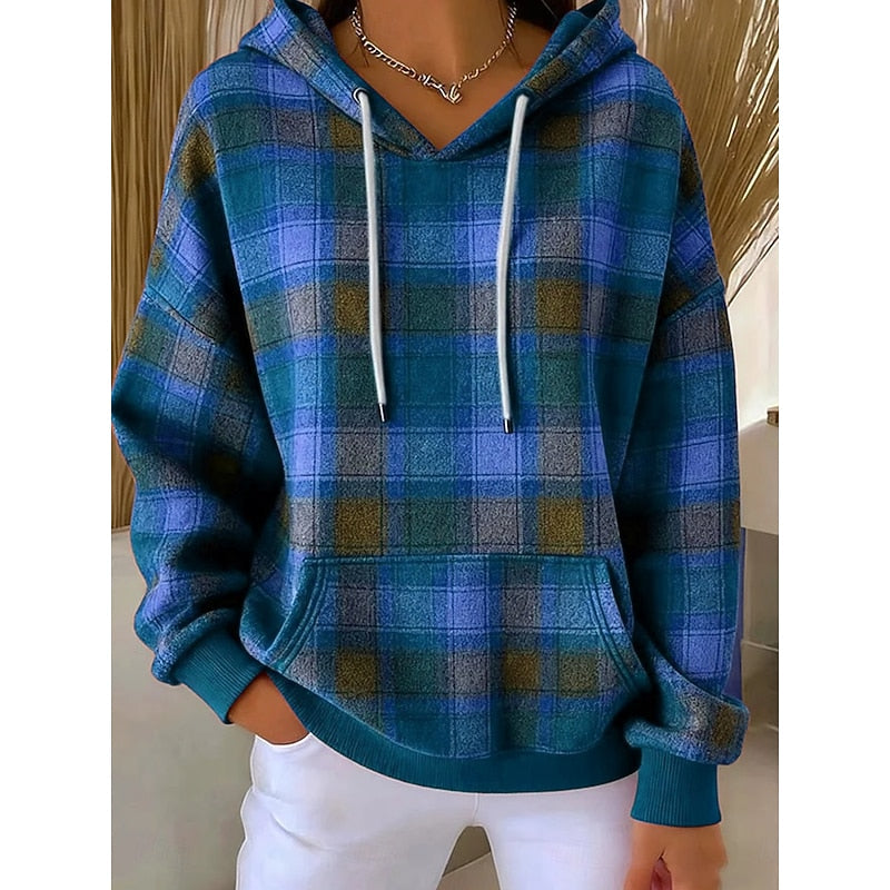 Sadie | Cozy Checked Hoodie Image