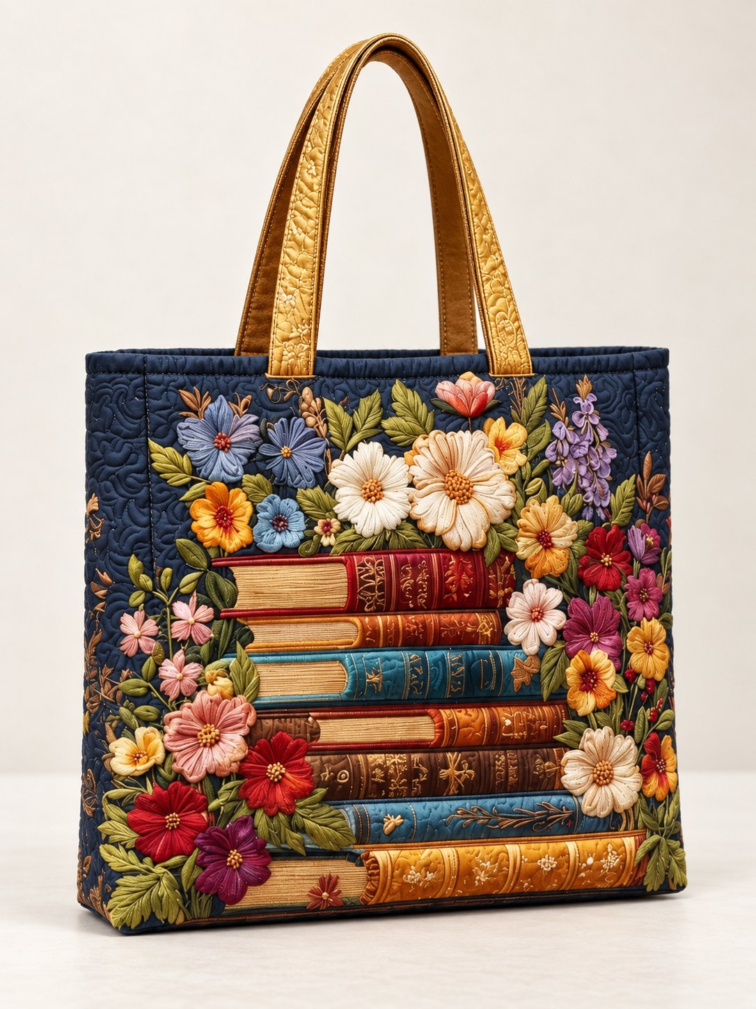 Brittany | Artistic Floral Book Art Tote Bag