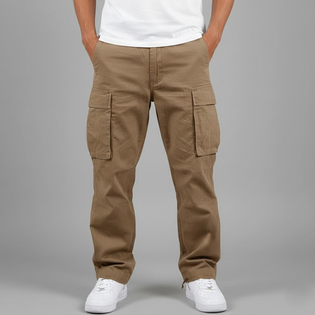Spencer | Relaxed Fit Cargo Pants with Side Pockets Image