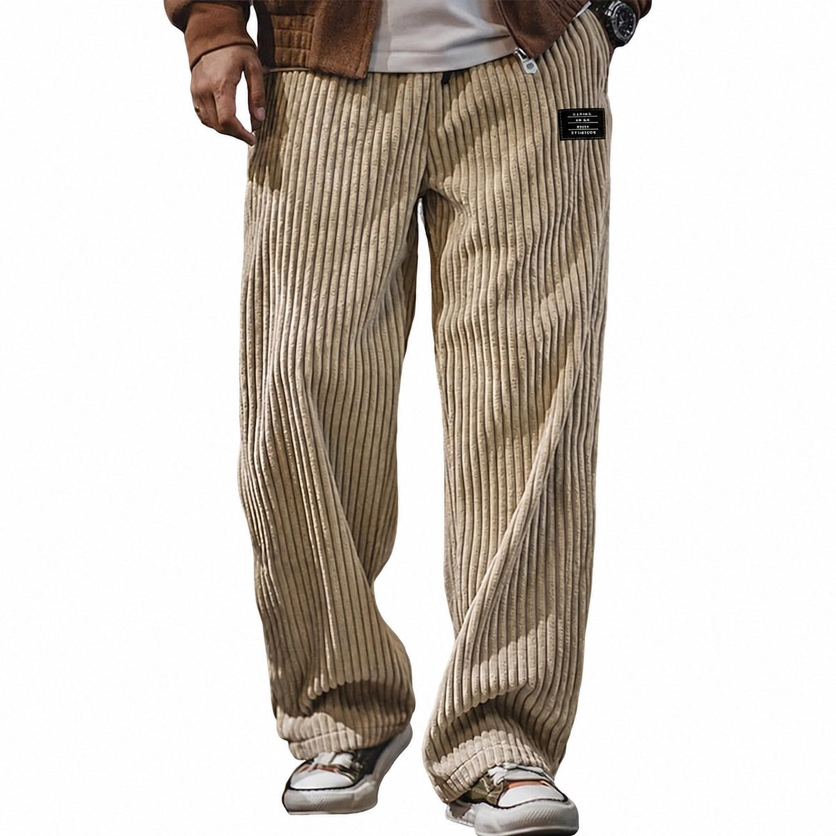 Bryson | Relaxed Ribbed Wide-Leg Pants Image