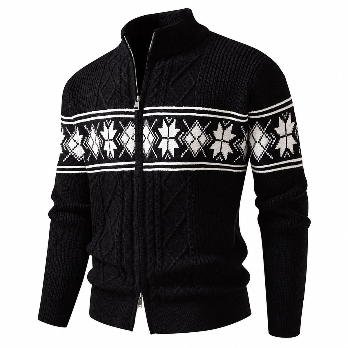 Byron | Fair Isle Zip Cardigan Image