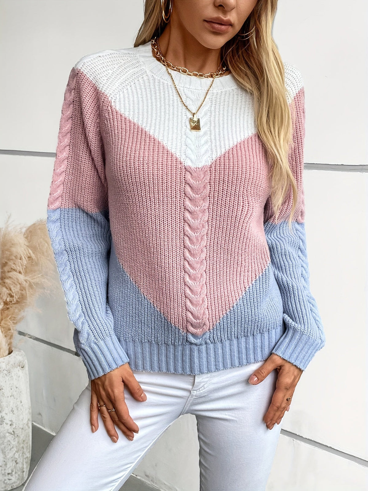 Matilda | Colorblock Knit Sweater Image