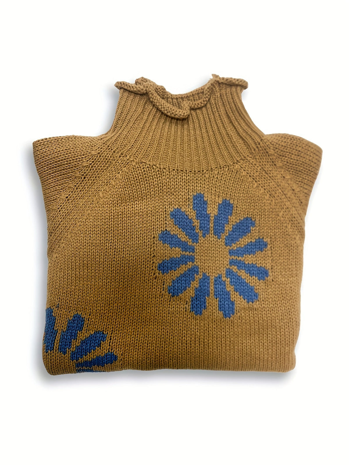 Sienna | Blossom-Knit High Neck Sweater Image