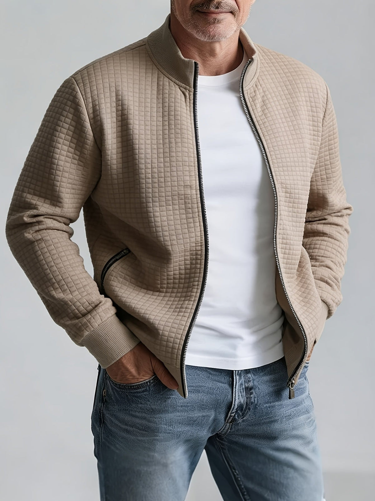 Sullivan | Textured Stand-Collar Jacket Image