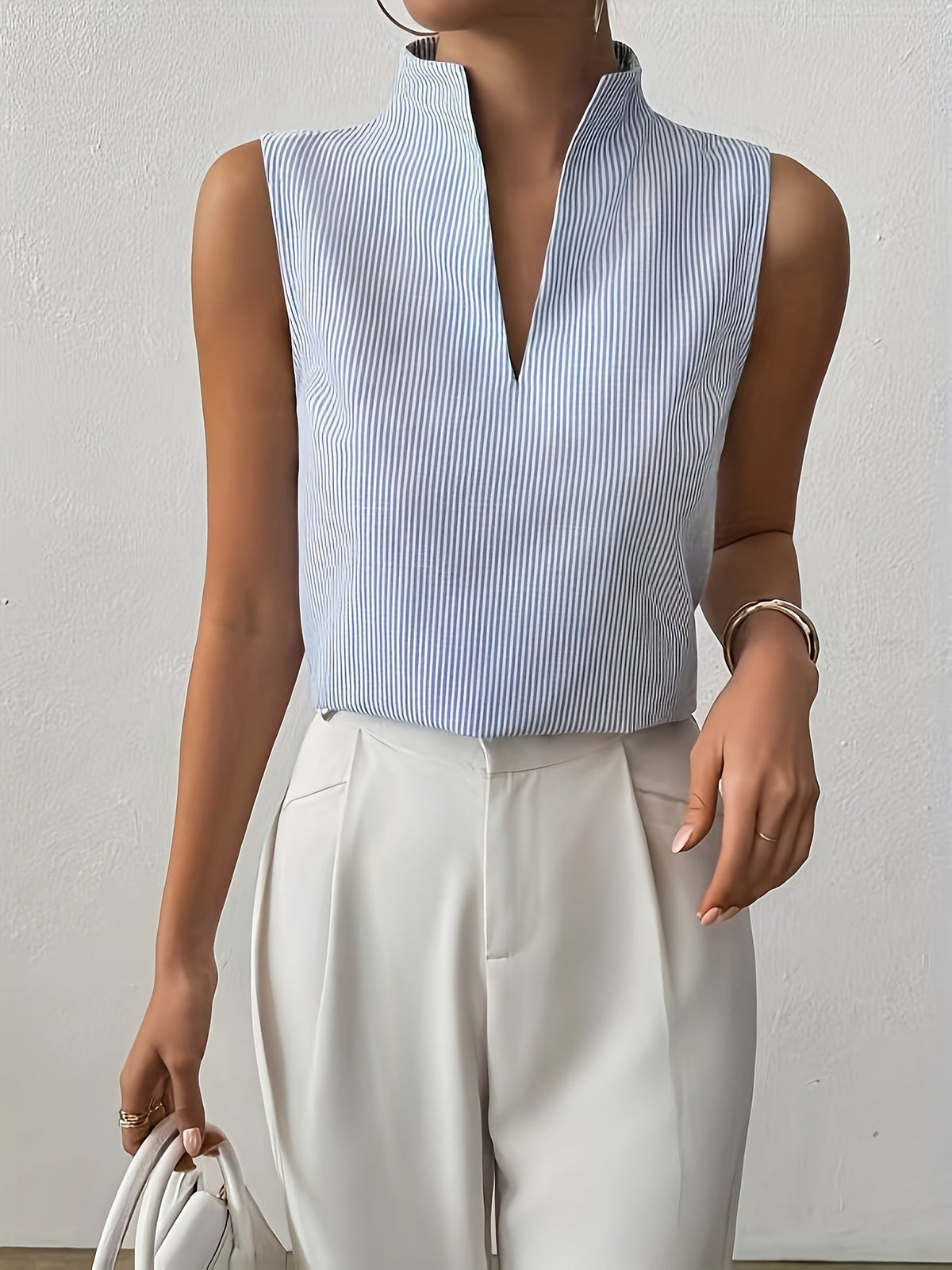 Adeline | Refined Sleeveless V-Neck Top Image