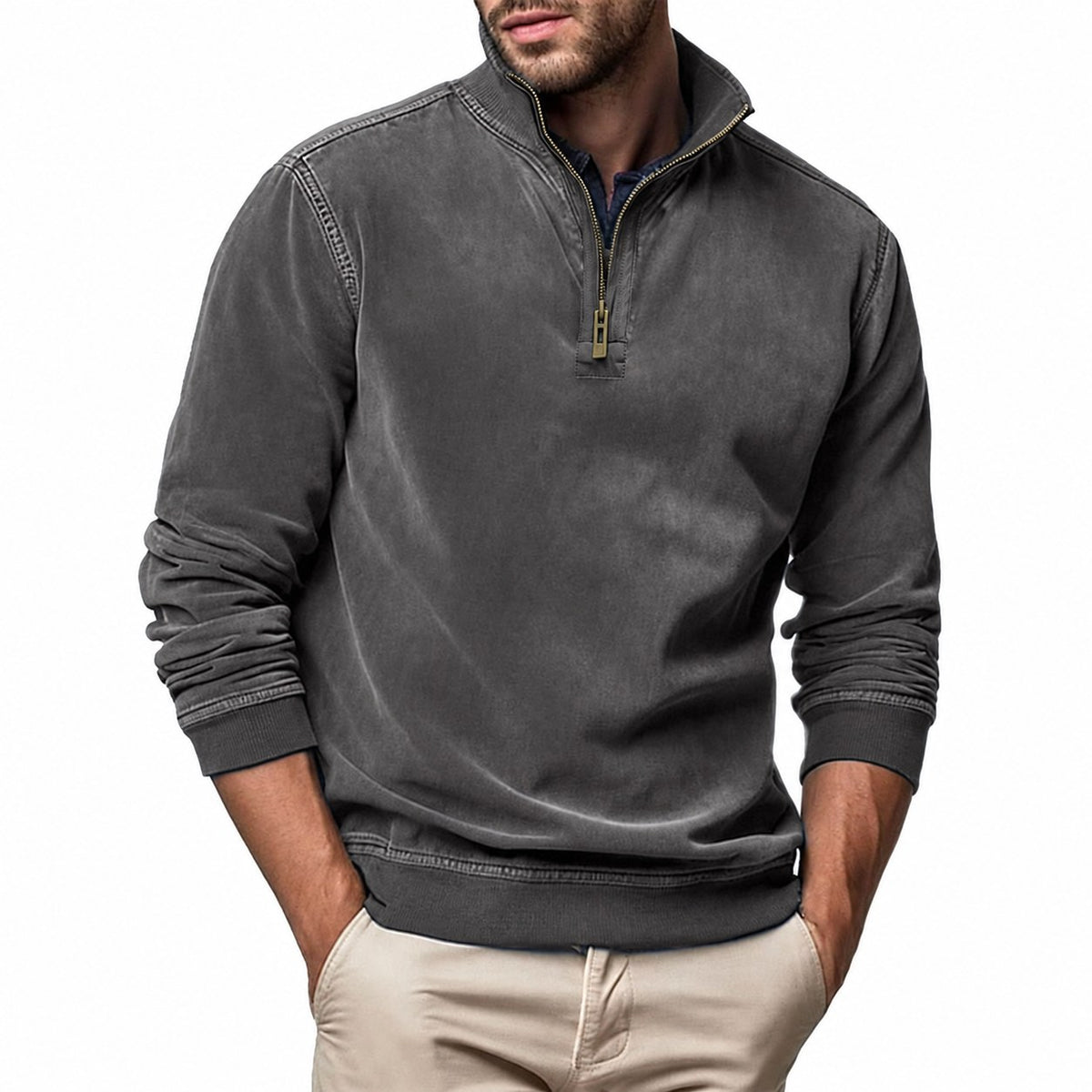 Caleb | Quarter-Zip Stand-Collar Sweatshirt Image
