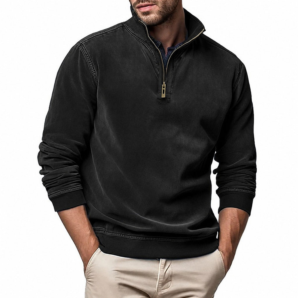 Caleb | Quarter-Zip Stand-Collar Sweatshirt