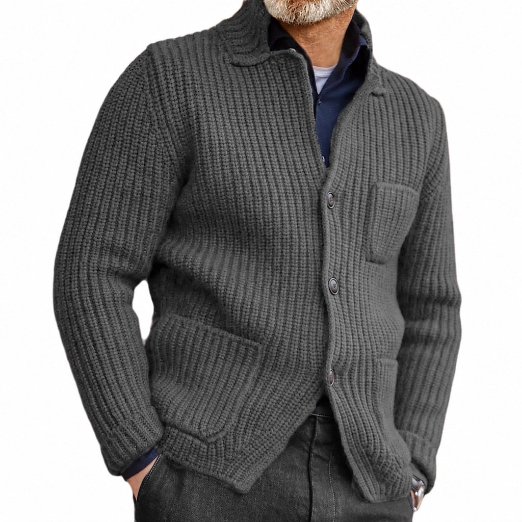 Callen | Ribbed Stand-Collar Cardigan