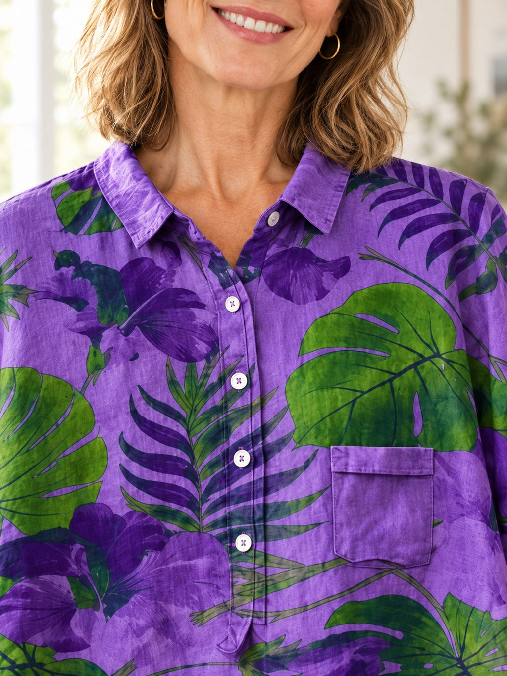 Candace | Stylish Retro Long Sleeve Blouse