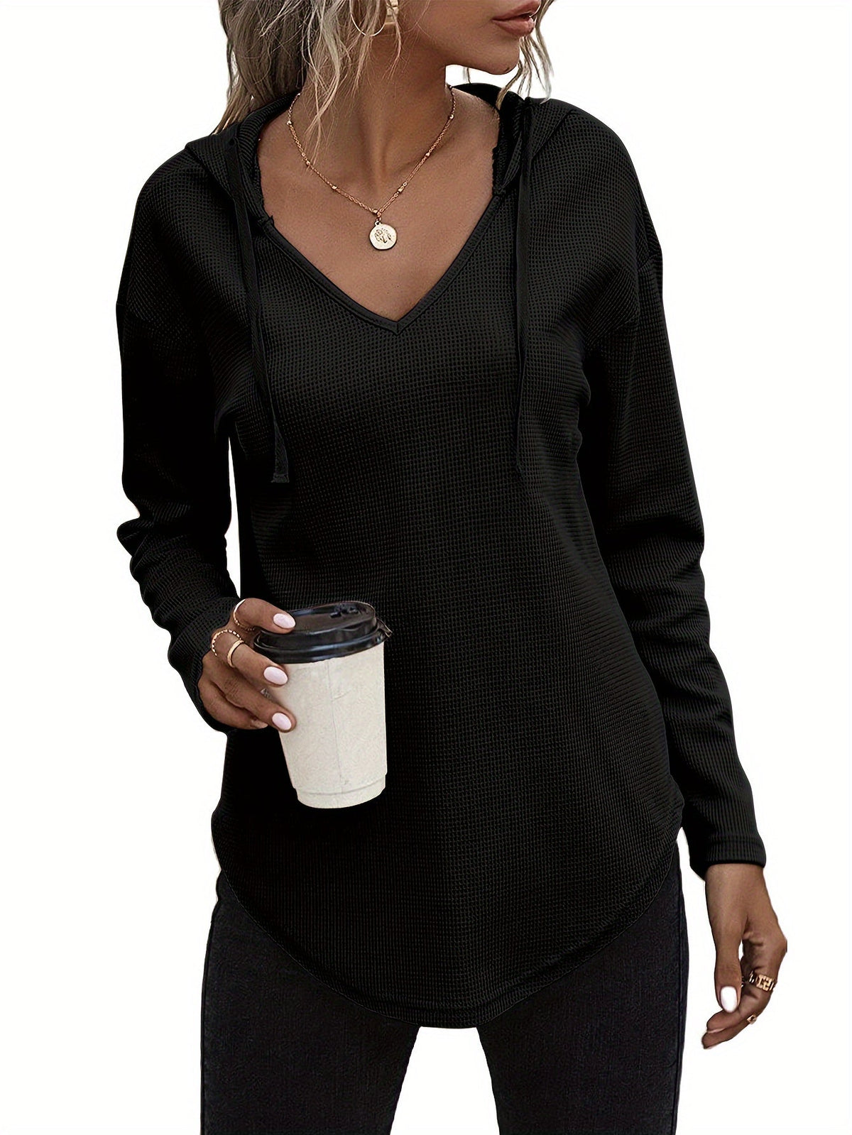 Kendra | Relaxed V-Neck Hoodie