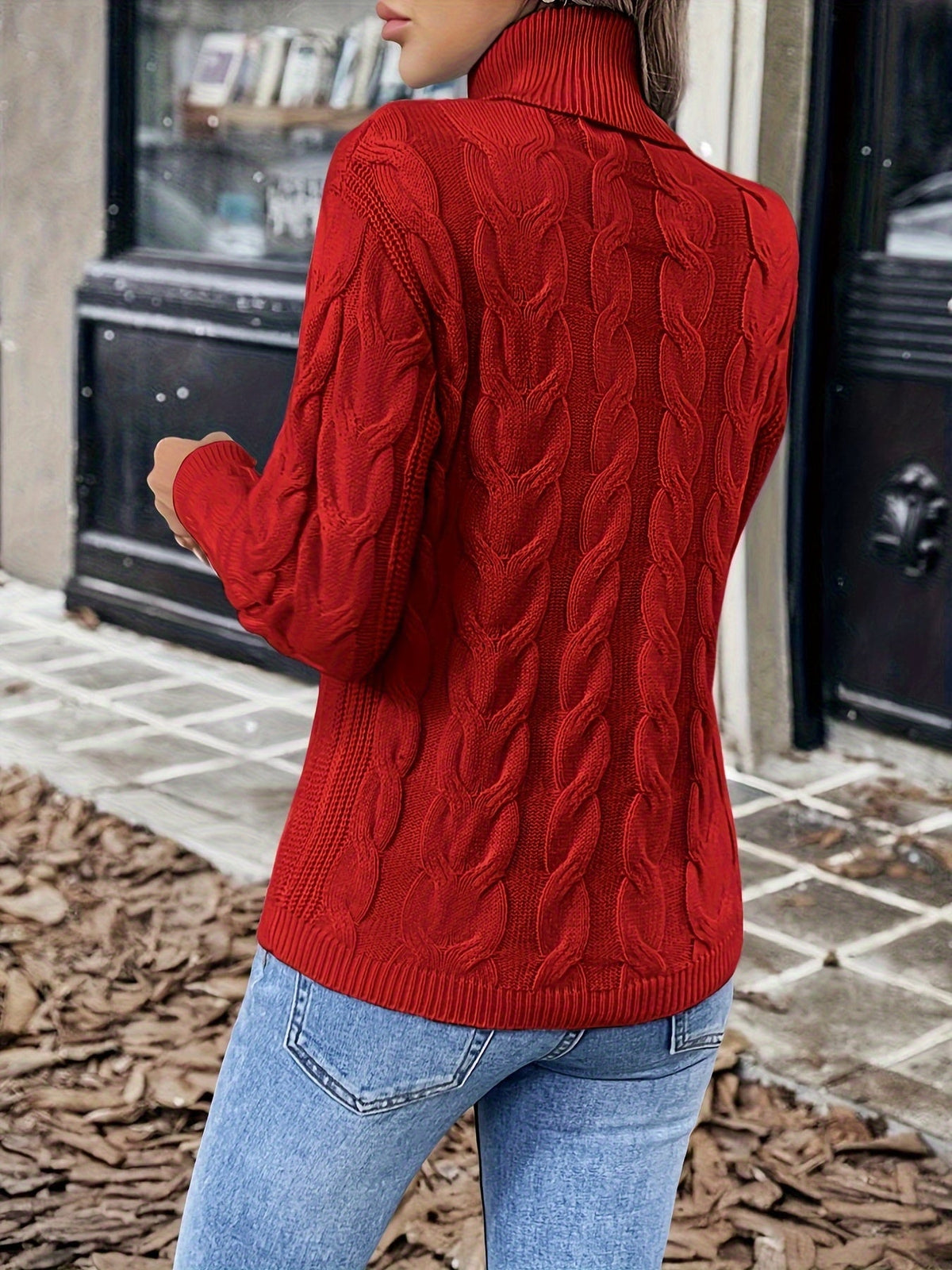 Celeste | Cozy Cable-Knit Turtleneck Sweater Image