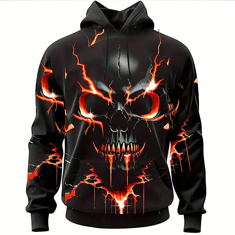 Cyrus | Halloween Skull Graphic Hoodie Image