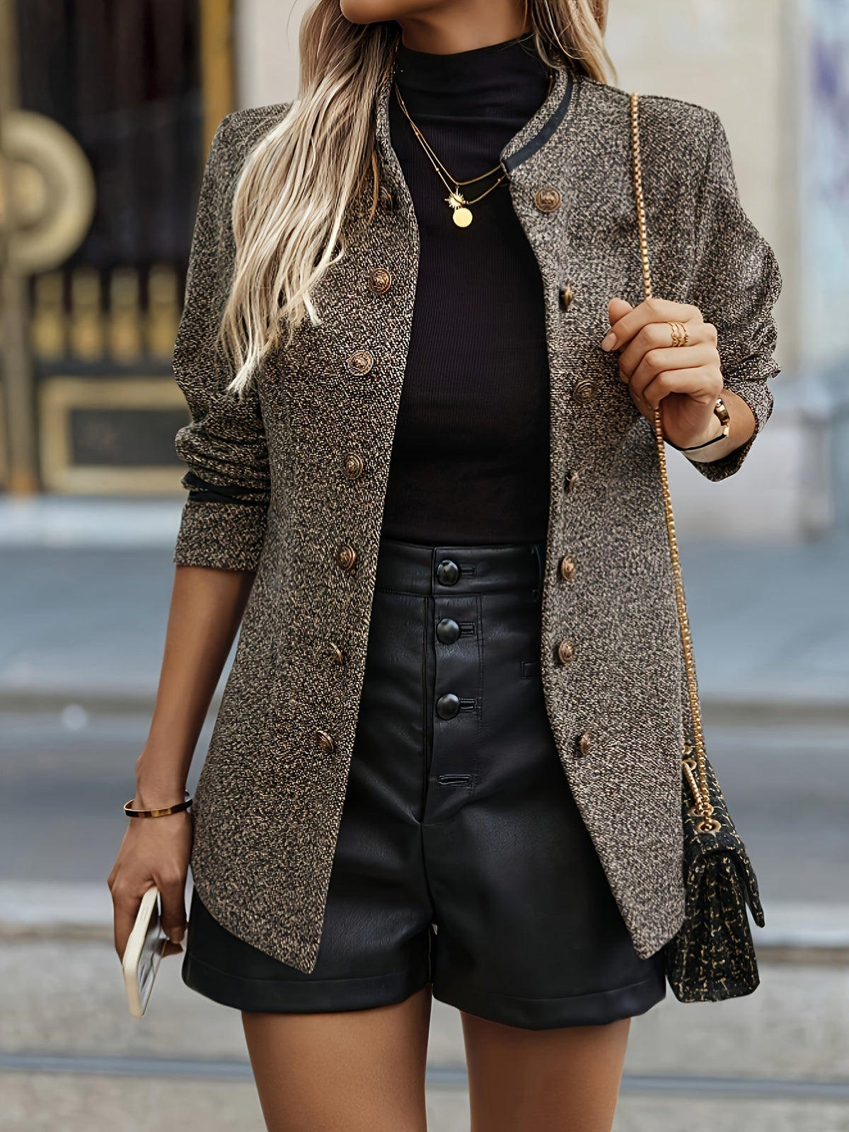 Lucinda | Structured Button-Front Jacket Image