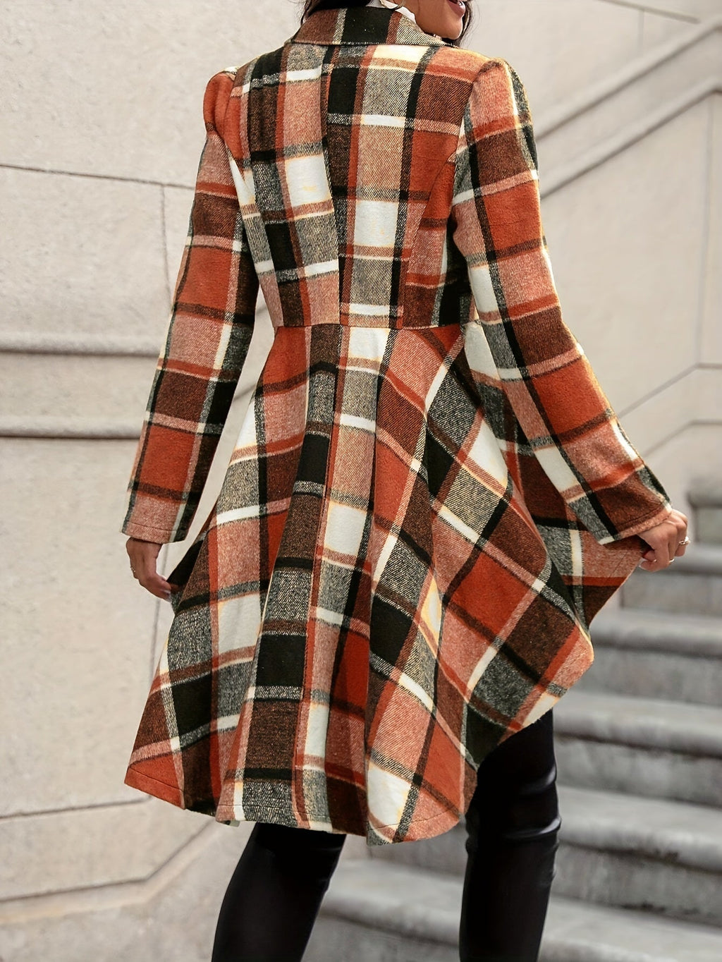 Adele | Draped Plaid Jacket