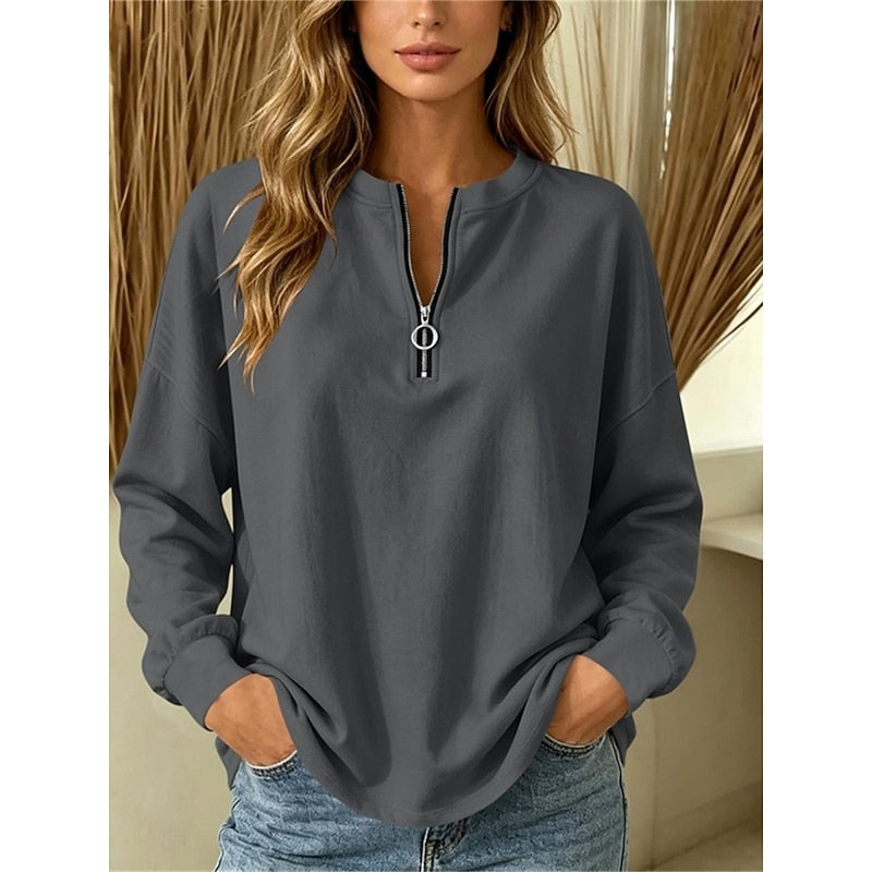 Camille | Relaxed Quarter-Zip Top Image