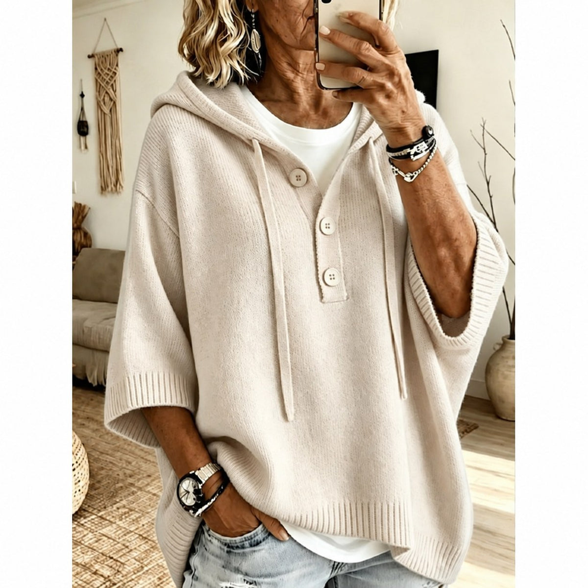 Brooklyn | Relaxed Hooded Knit Sweater