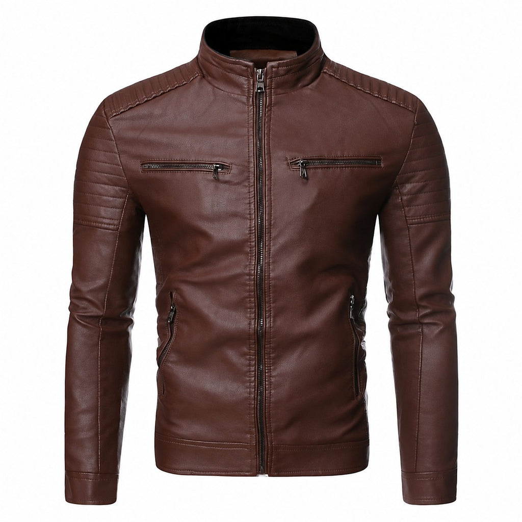 Chandler | Classic Stand-Collar Biker Jacket
