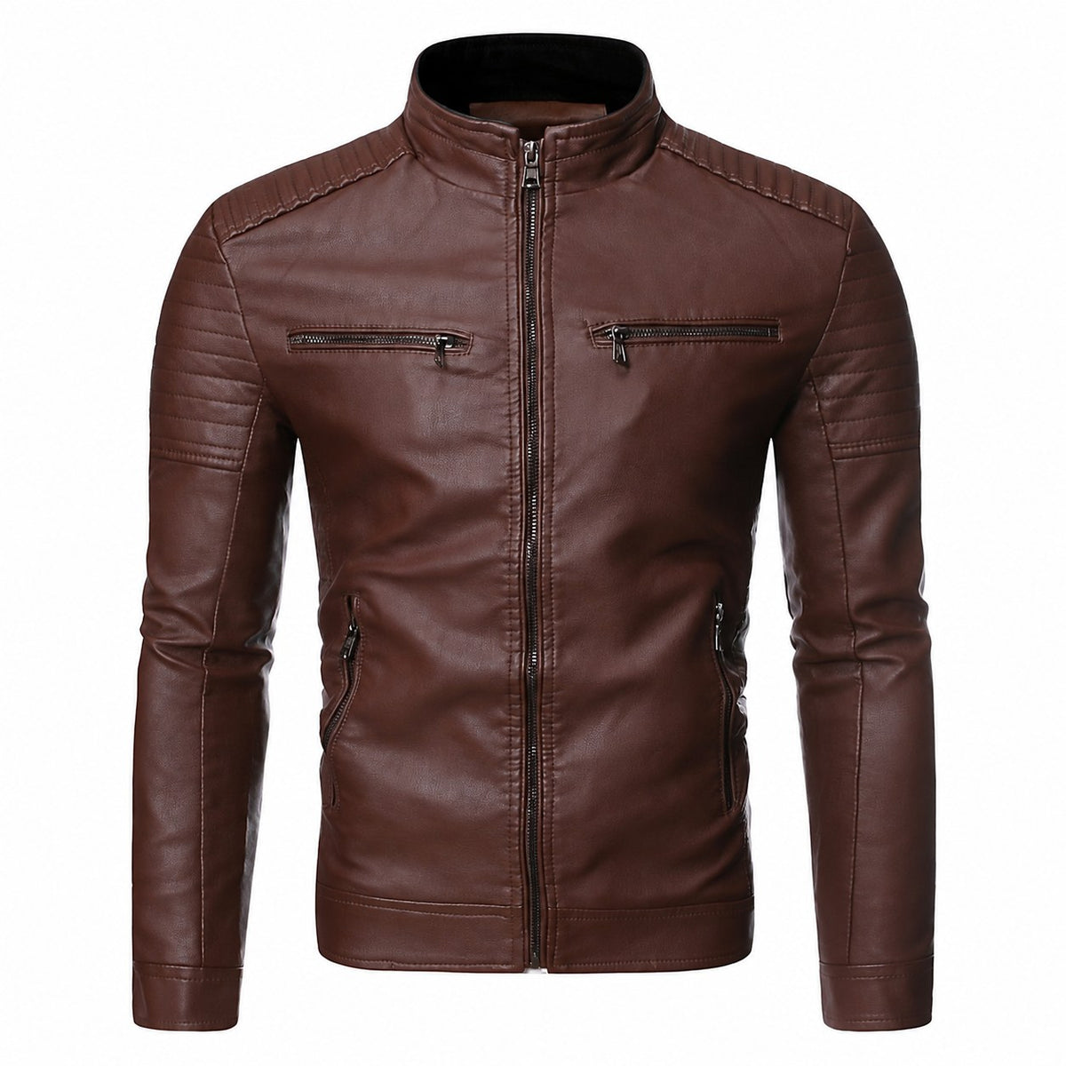 Chandler | Classic Stand-Collar Biker Jacket