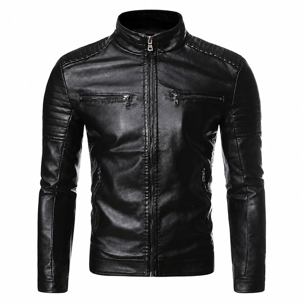 Chandler | Classic Stand-Collar Biker Jacket
