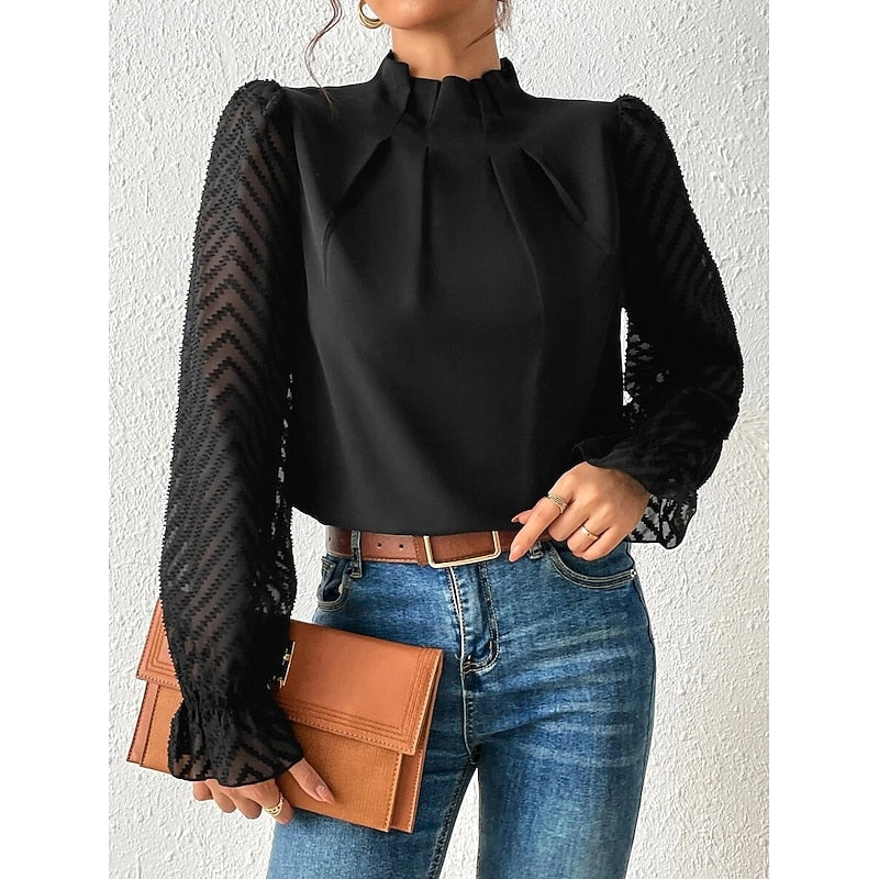 Elspeth | Elegant High-Neck Blouse Image