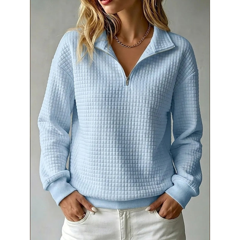 Juliana | Textured Half-Zip Pullover Image