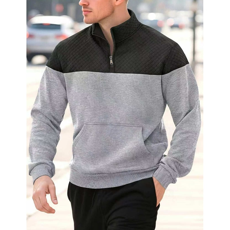 Braxton | Textured Quarter-Zip Sweatshirt Image