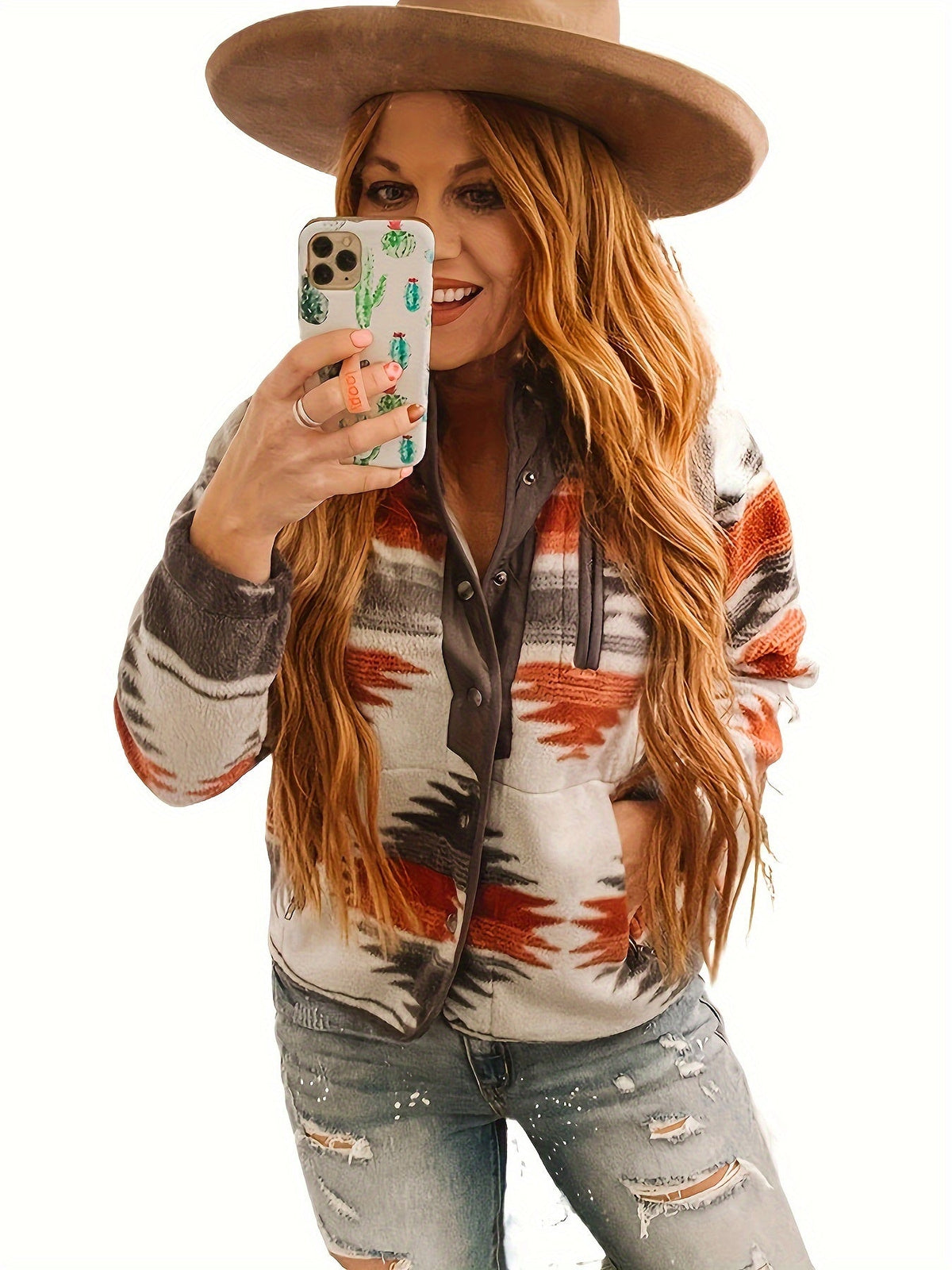 Sierra | Patterned Snap-Front Jacket Image