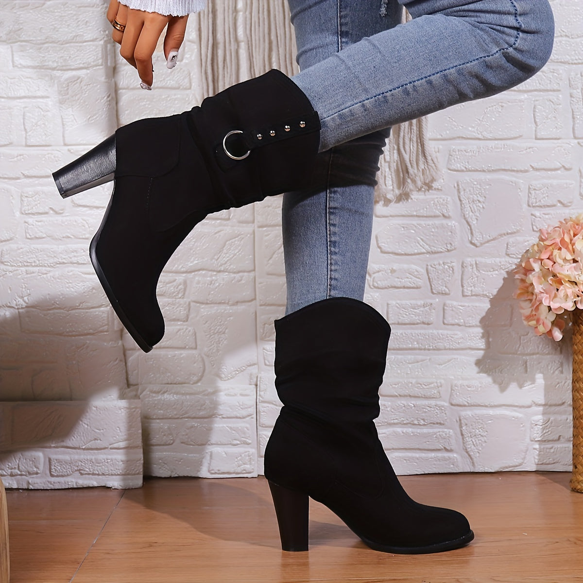 Carmen | Slouchy Western Ankle Boots Image
