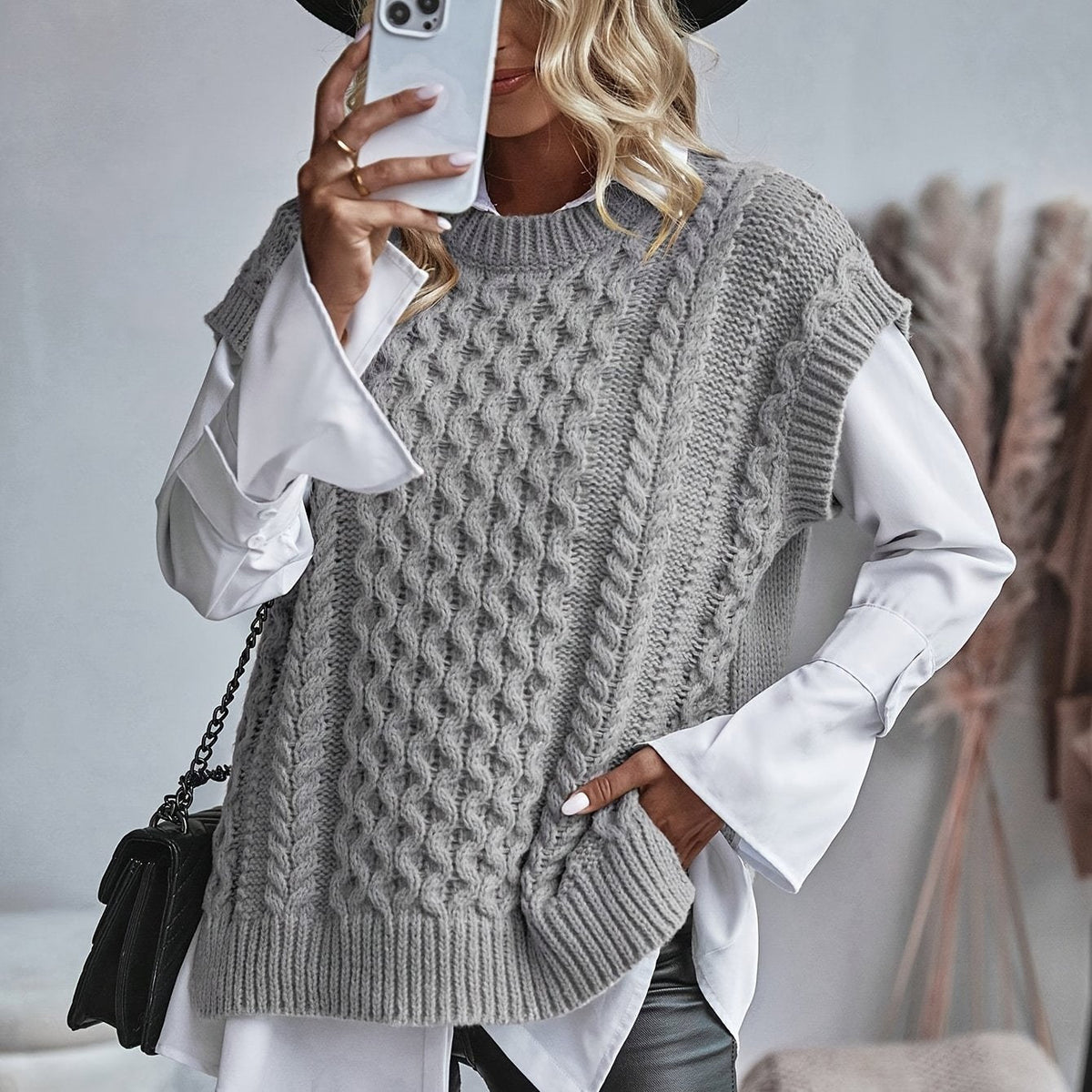 Bridget | Cozy Cable-Knit Sweater Vest Image