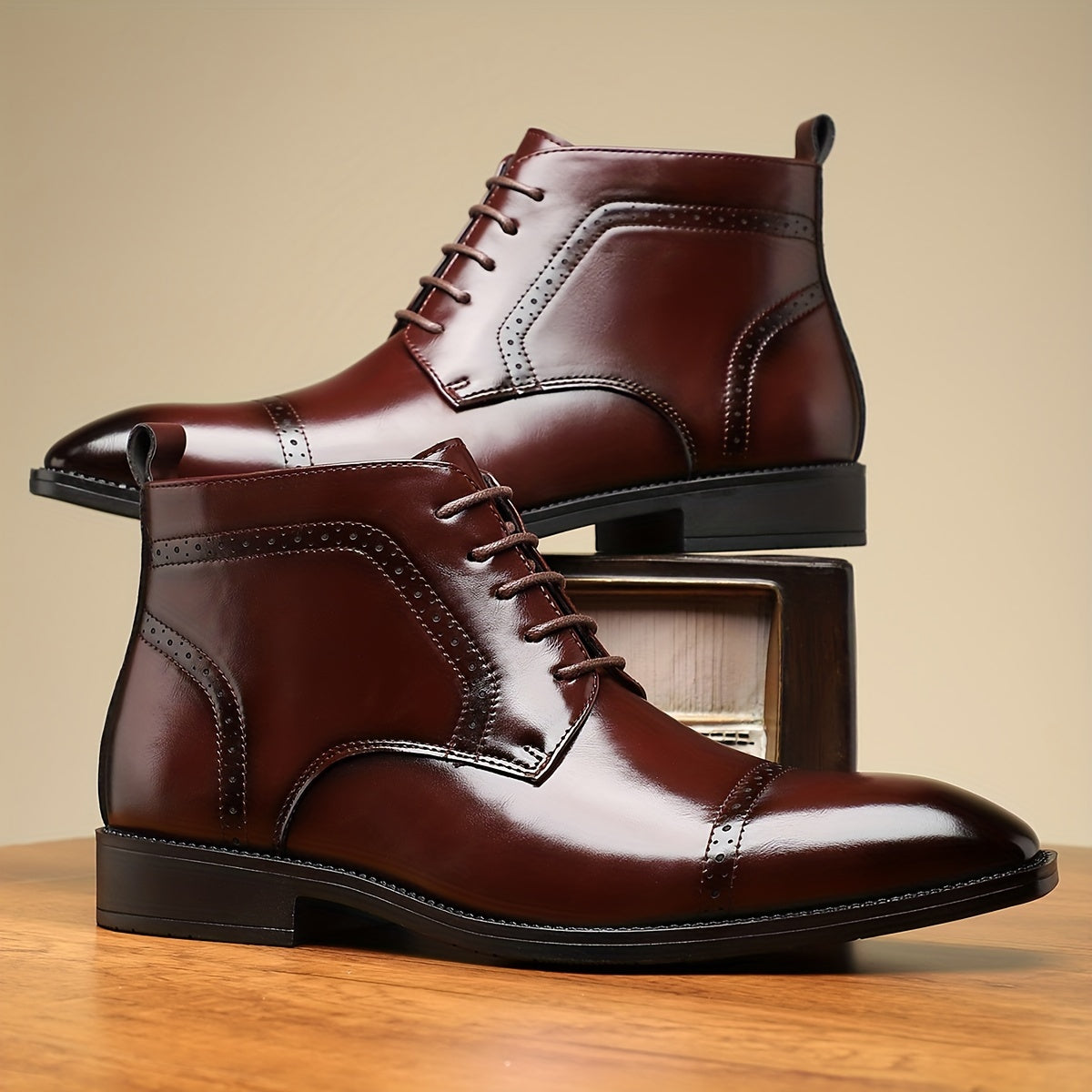 Everly | Refined Cap-Toe Ankle Boots Image