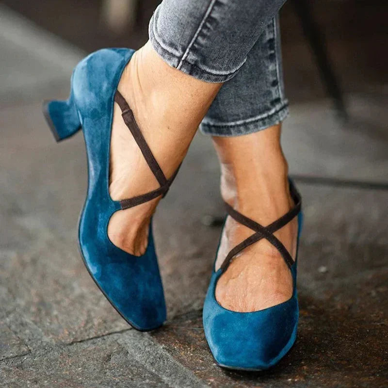 Aubree | Elegant Premium Strap Mid-Heels Image
