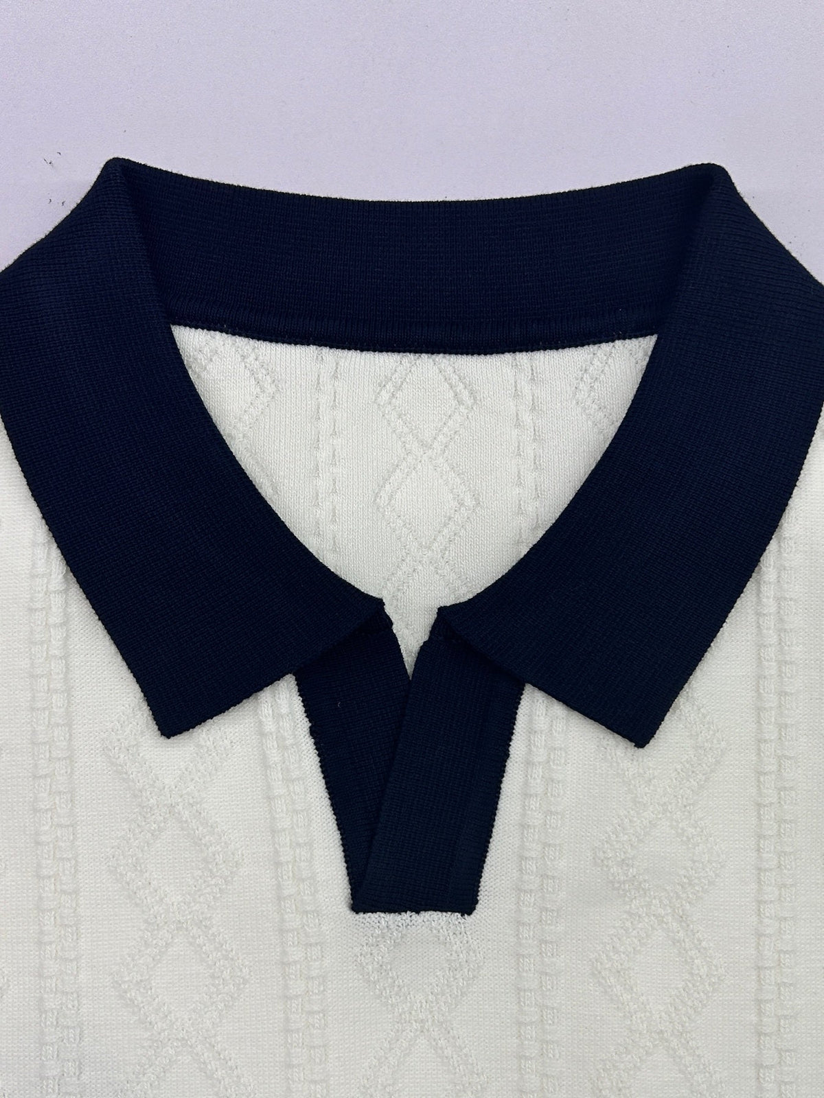 Barrett | Textured Contrast-Collar Polo Shirt Image