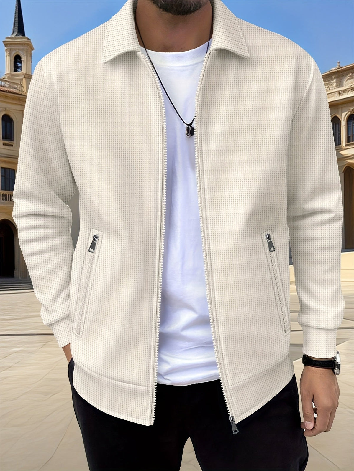 Cameron | Textured Zip Jacket Image