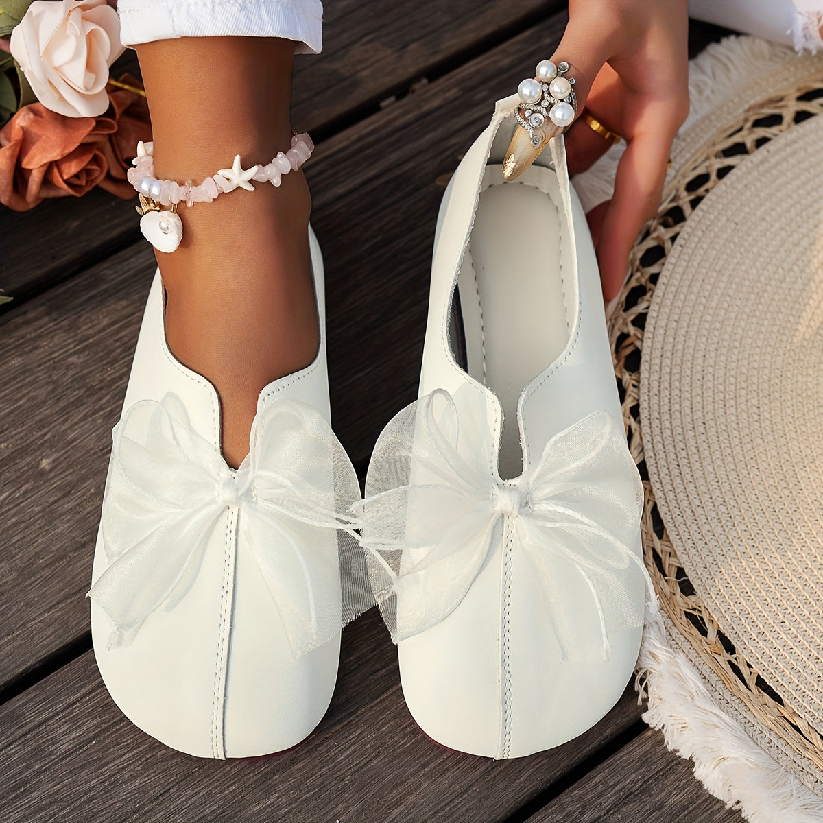 Cecilia | Bow-Accent Slip-On Flats Image