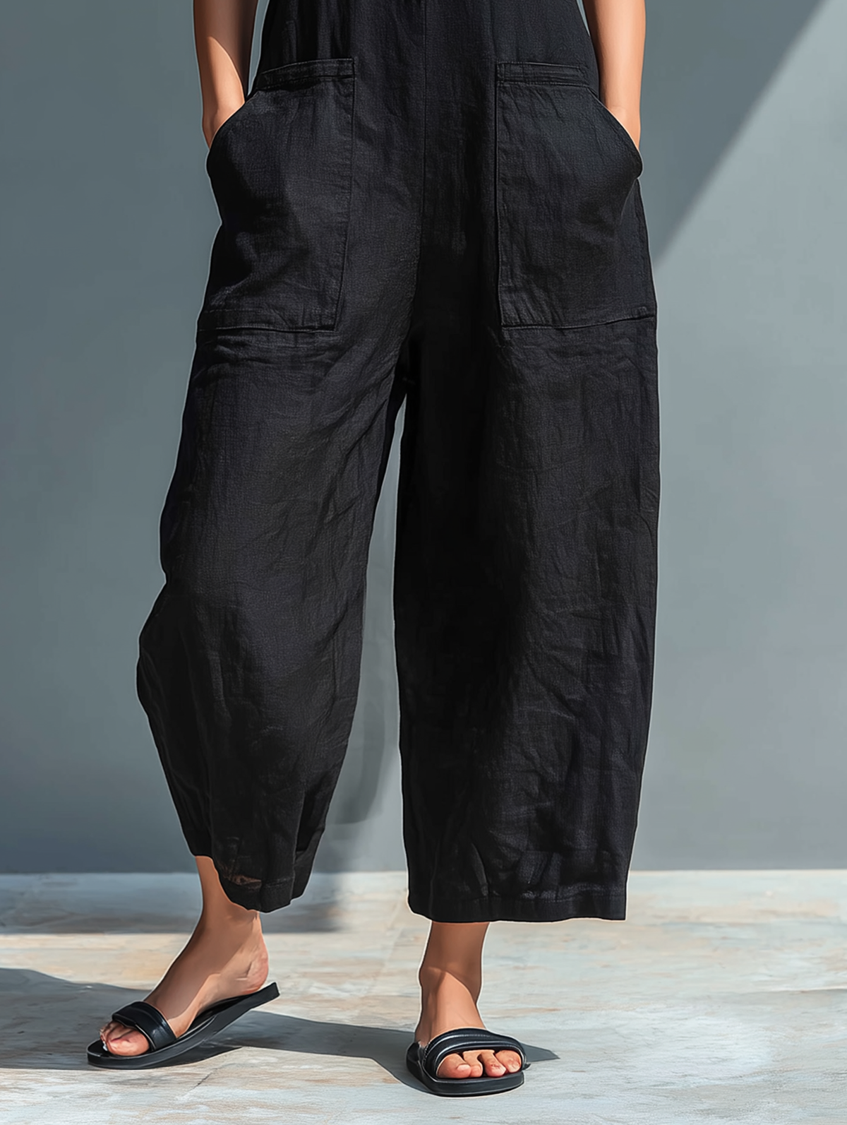 Debra | Elegant Sleeveless Plain Jumpsuit Image