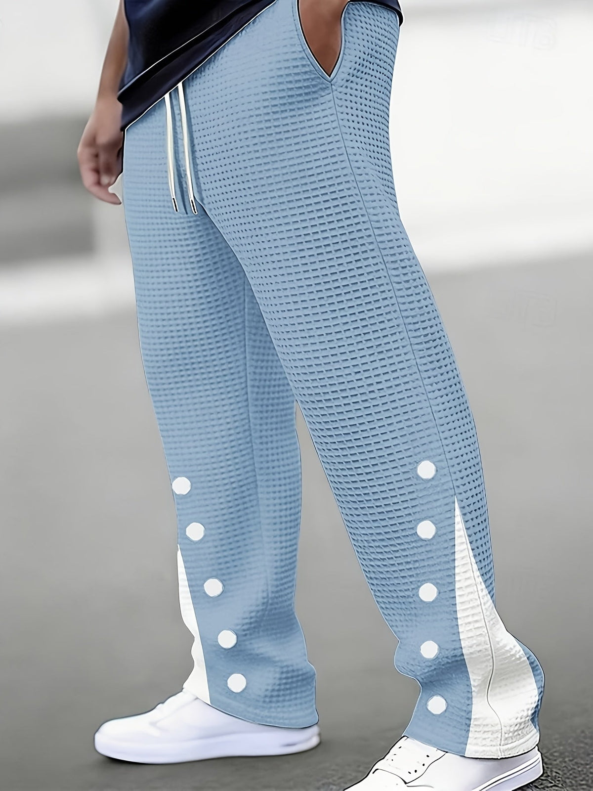 Barrett | Textured Snap-Side Pants Image