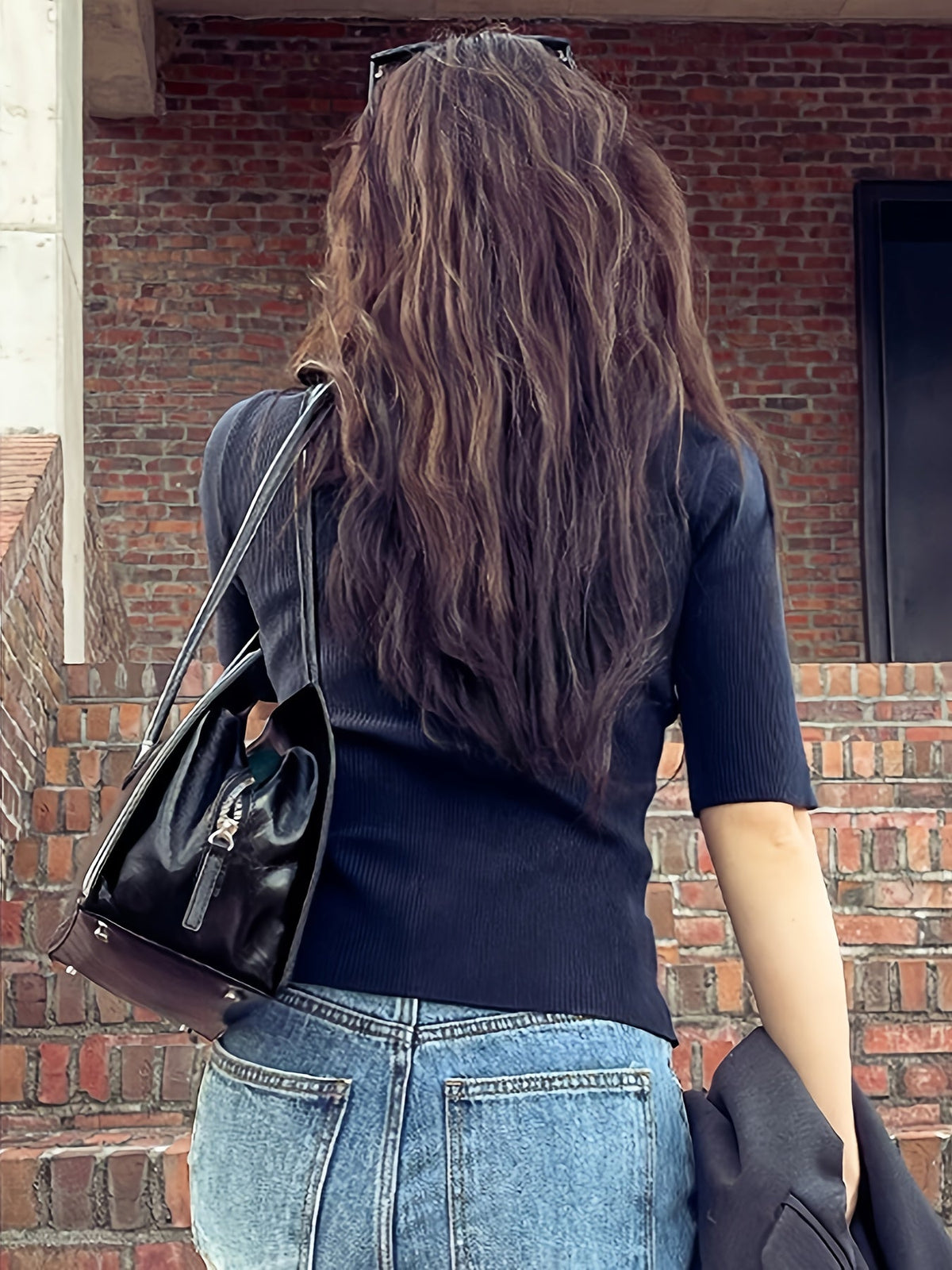 Meredith | Ribbed Collared Top Image