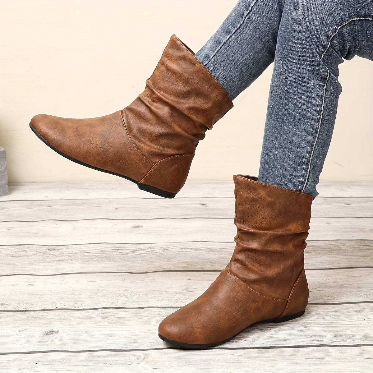 Astrid | Slouchy Slip-On Boots Image