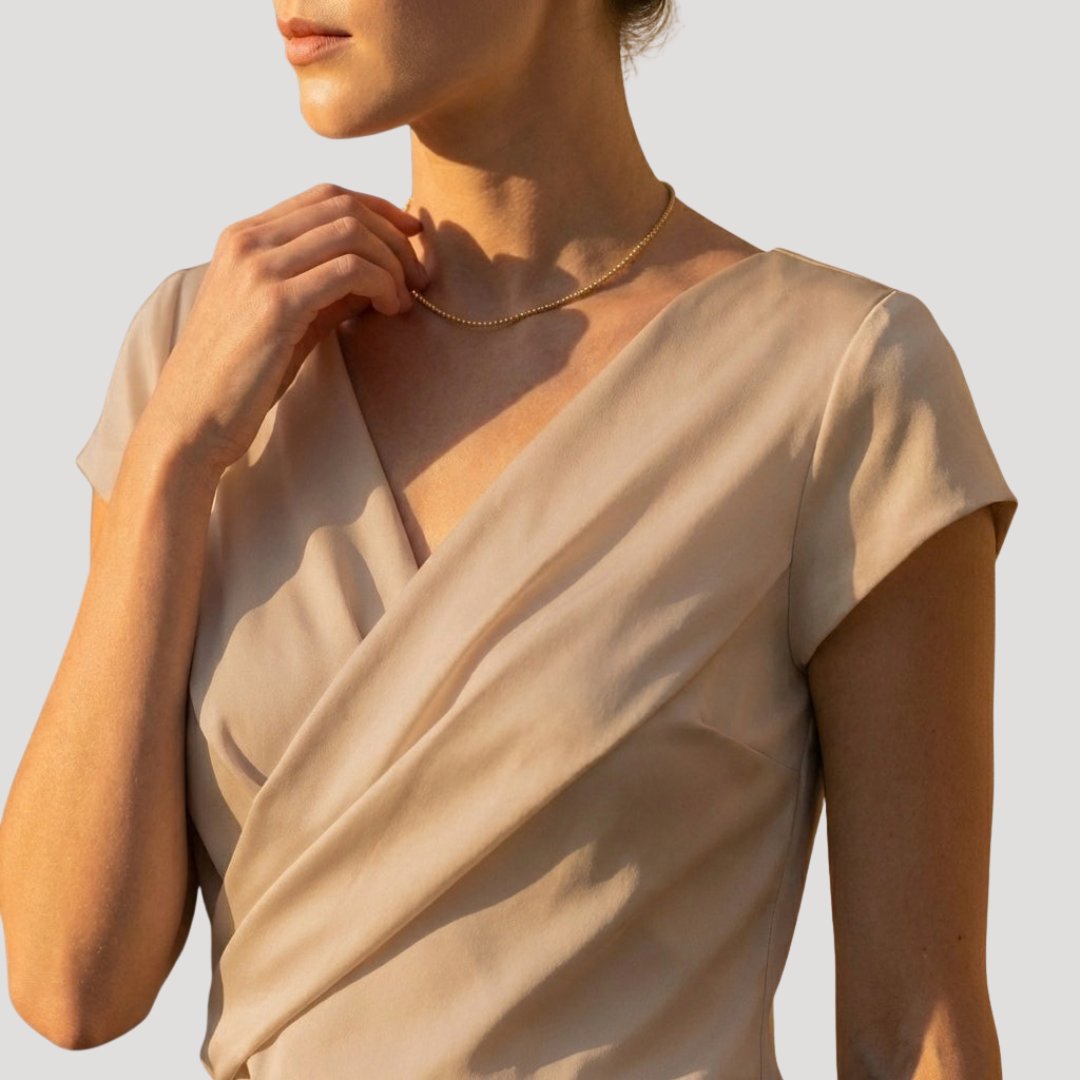 Gemma | Draped Wrap-Front Blouse Image
