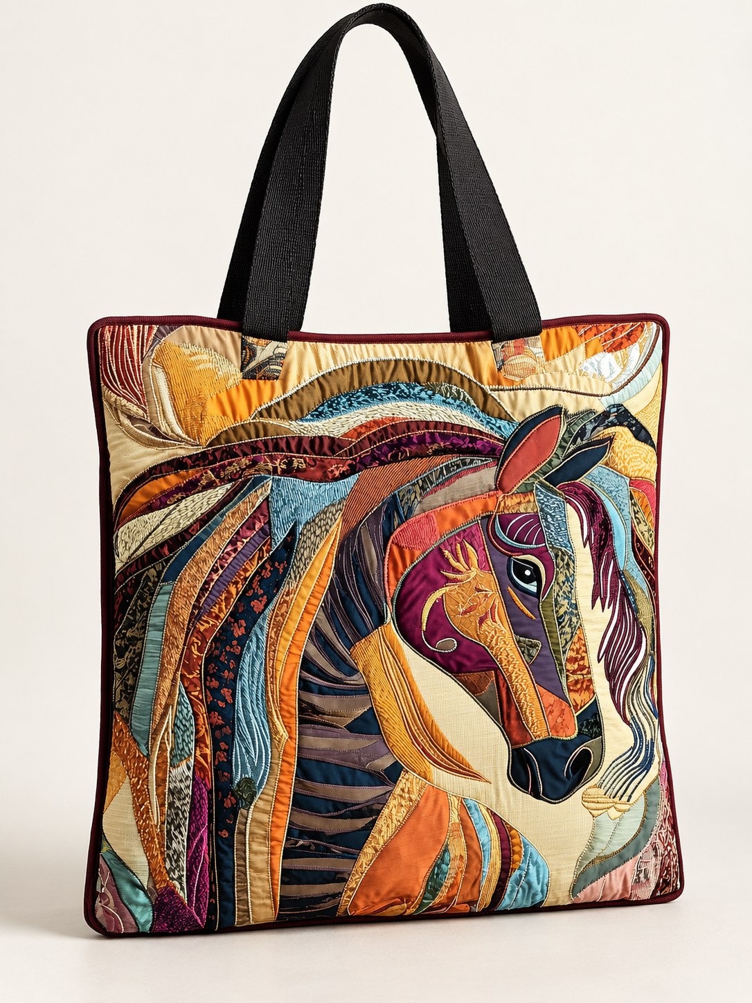 Danielle | Multicolor Horse Art Tote Bag