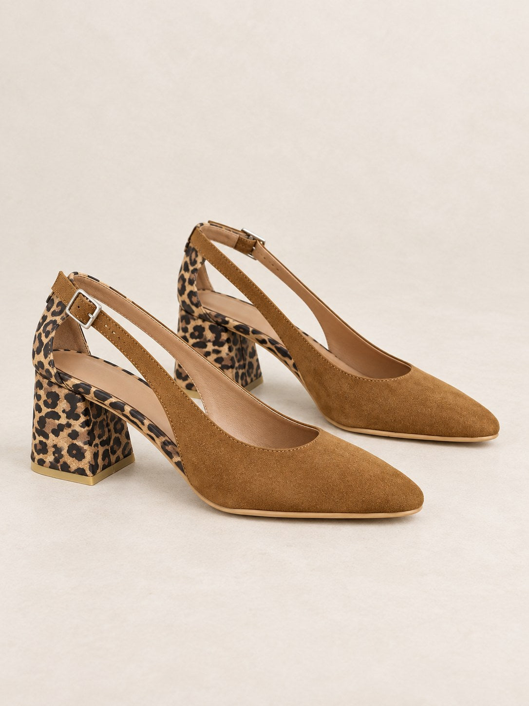 Darlene | Stylish Slingback Leopard Print Heels