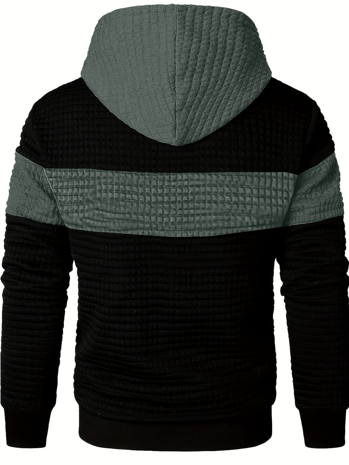 Hayes | Textured Colour-Block Hoodie