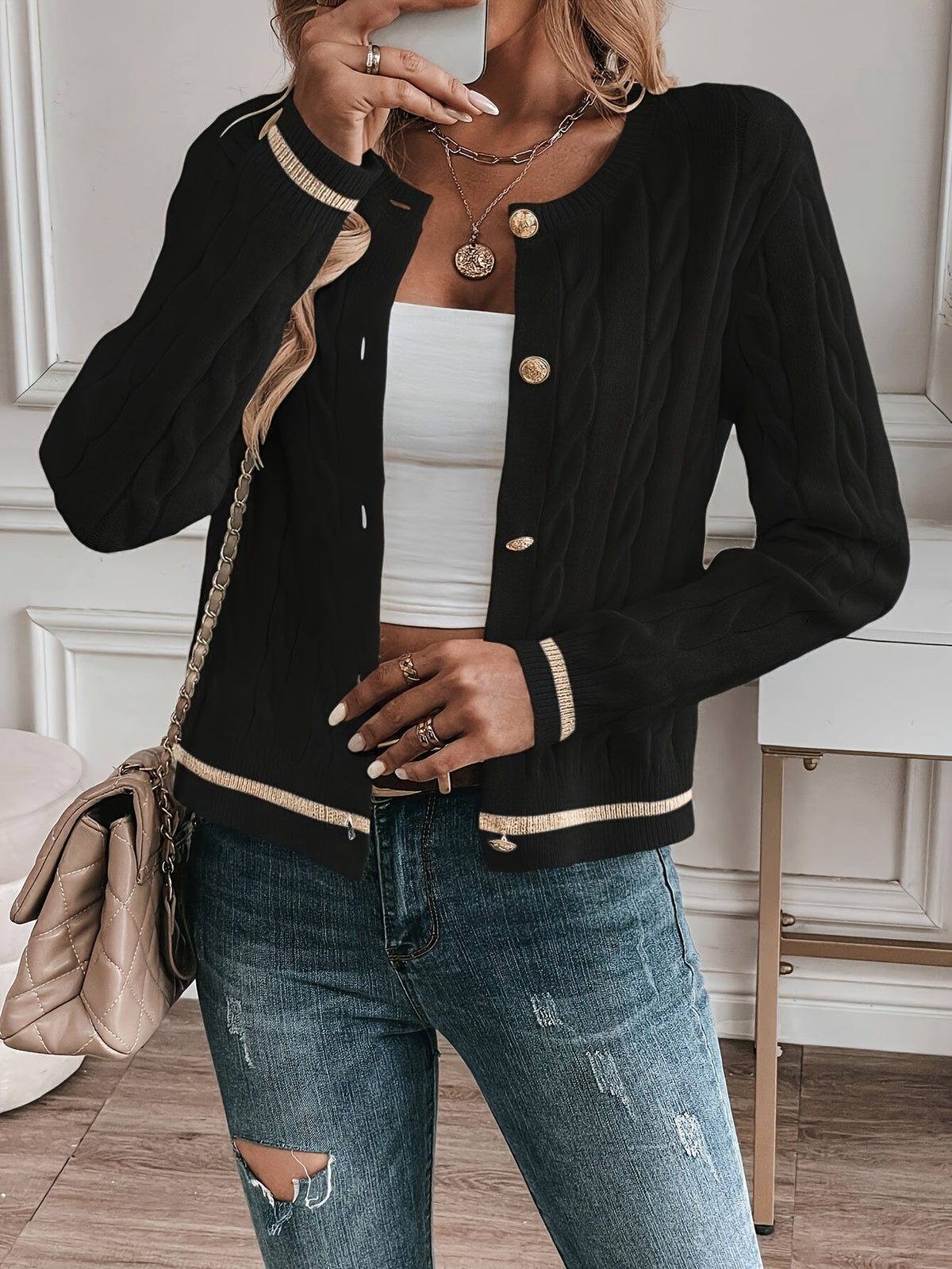 Claire | Refined Cable-Knit Cardigan Image