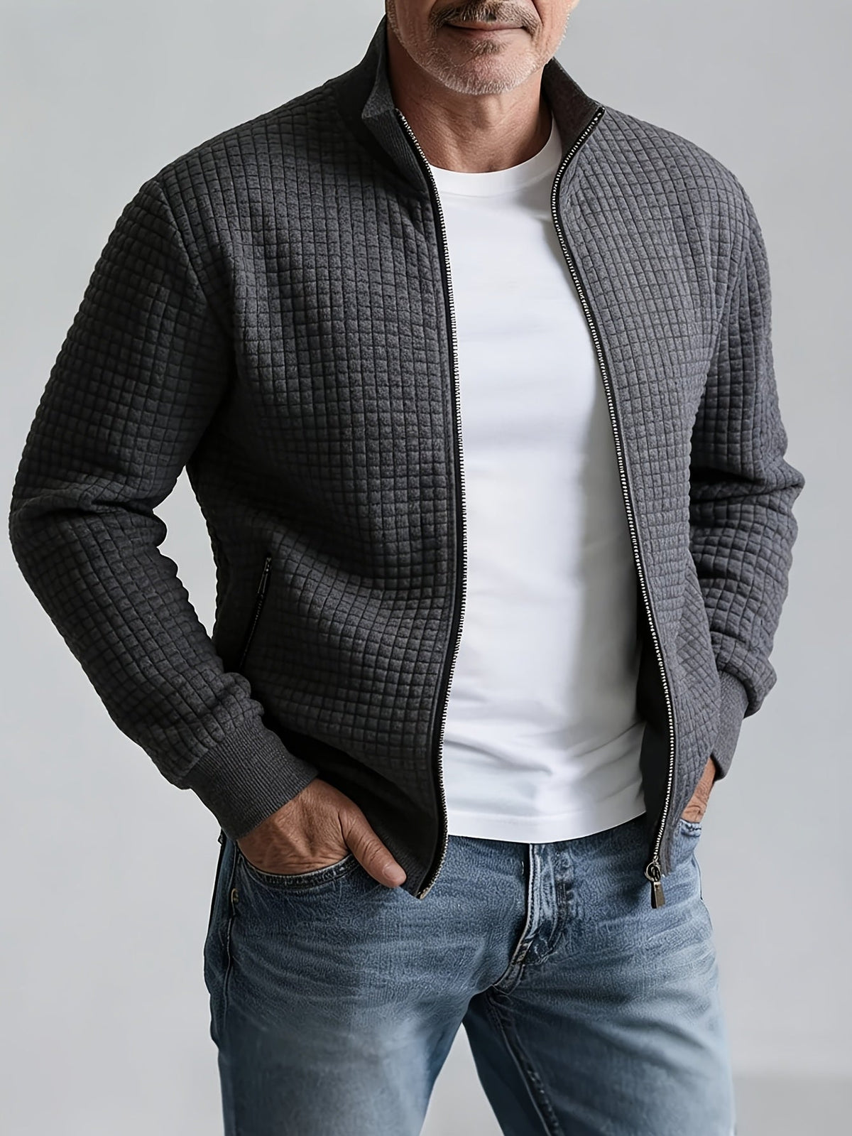 Sullivan | Textured Stand-Collar Jacket Image