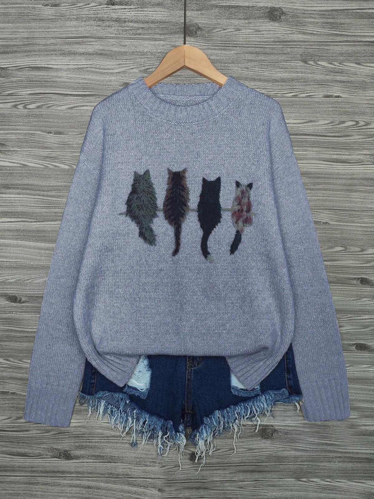 Tamara | Cozy Cat-Print Sweater Image